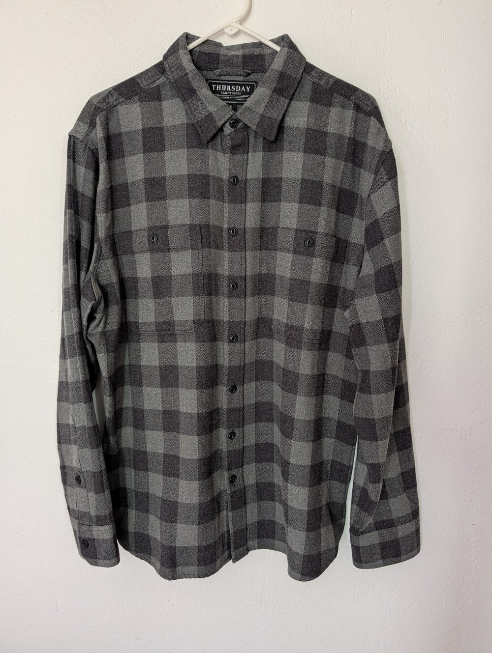 Thursday Boot Co. Buffalo Check Flannel Shirt Plaid Button Up Men's XL